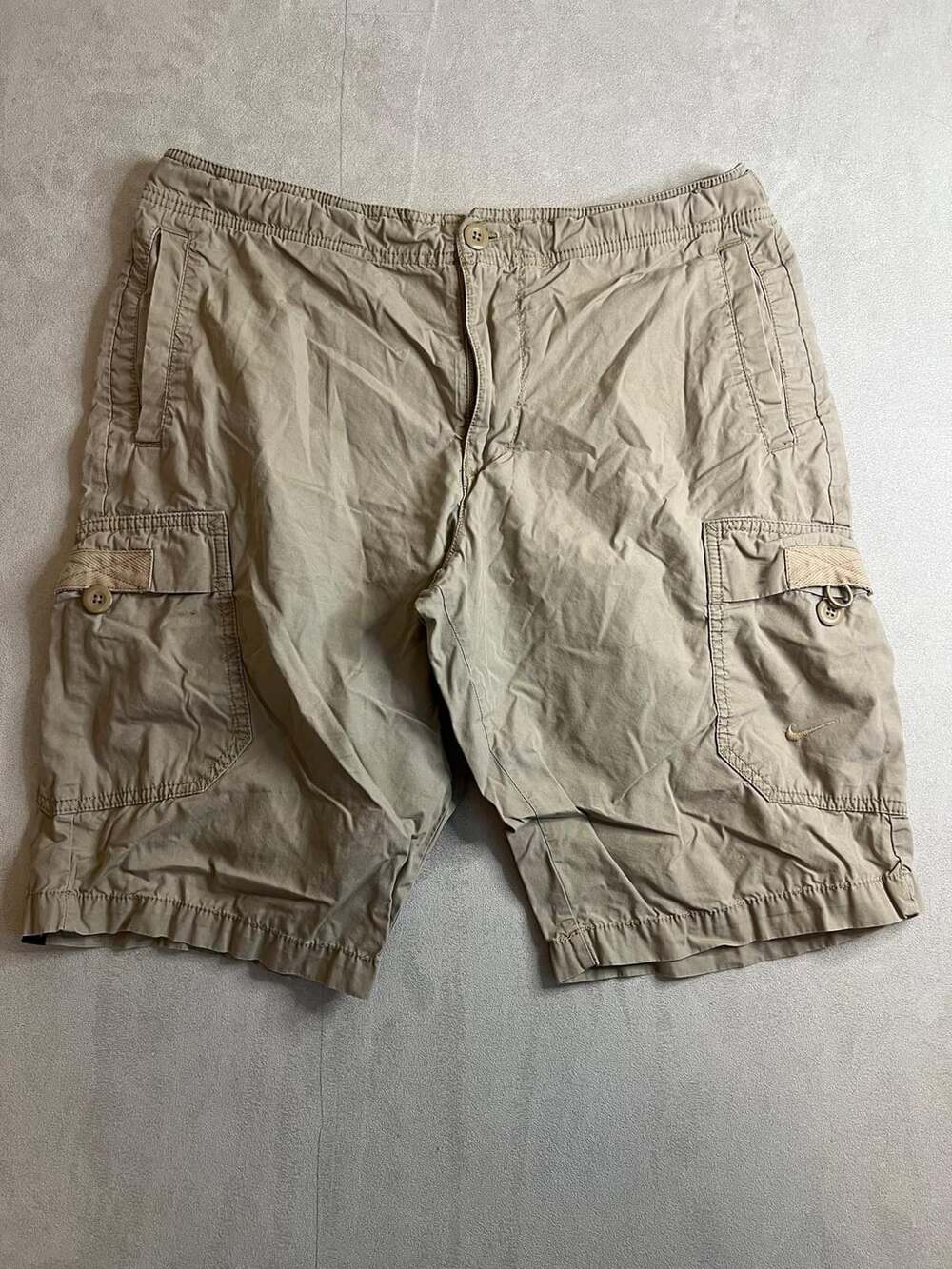 Nike Cargo Shorts Beige Cotton Utility